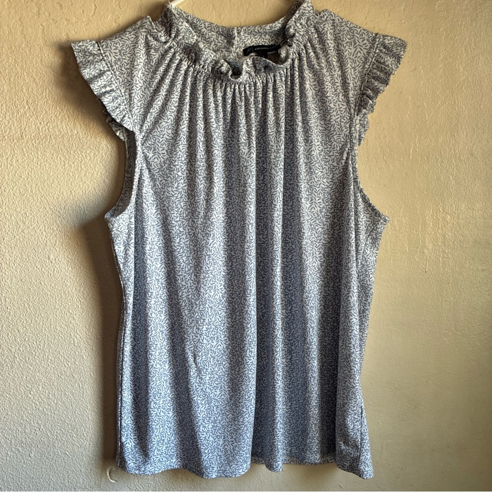 Adrianna Papell blue  Patterned Blouse